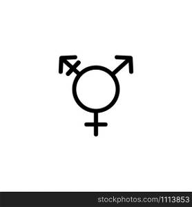 transgender toilet icon vector. A thin line sign. Isolated contour symbol illustration. transgender toilet icon vector. Isolated contour symbol illustration