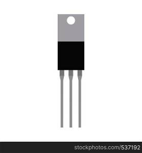 Transistor equipment microprocessor PC micro part. Circuit element chip vector electronic icon industry