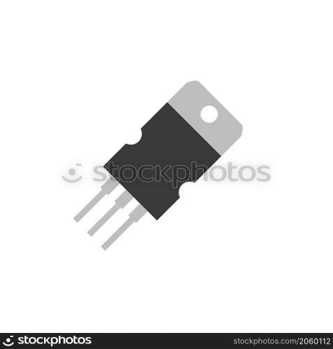 transistor icon vector concept design element template