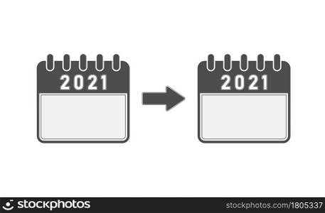 transition from 2021 to 2022. Vector for websites, applications and creative design. Simple style