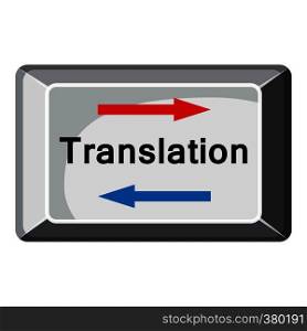 Translate button icon. Cartoon illustration of translate button vector icon for web design. Translate button icon, cartoon style