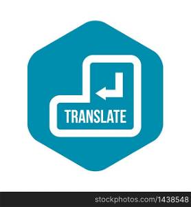 Translate button icon in simple style on a white background vector illustration. Translate button icon, simple style