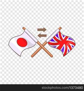 Translation from japanese to english icon in cartoon style isolated on background for any web design . Translation to english icon, cartoon style