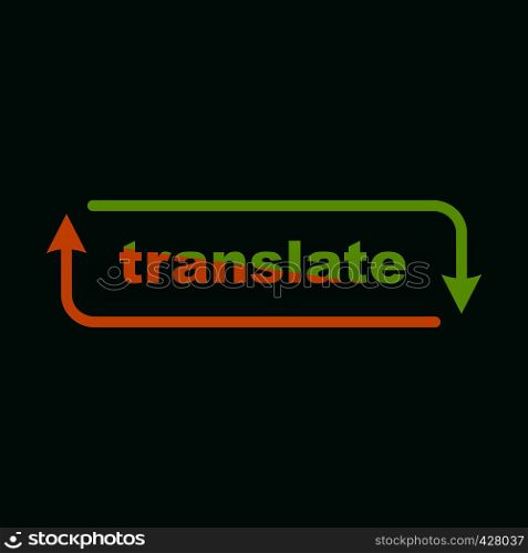 Translation icon. Outline illustration of translation vector icon for web. Translation icon, outline style