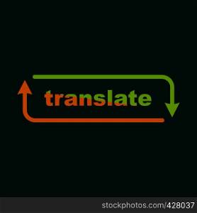 Translation icon. Outline illustration of translation vector icon for web. Translation icon, outline style