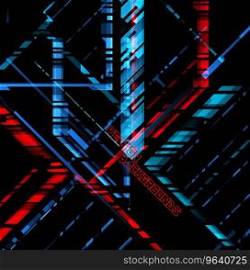 Translucent geometry colors concepts on a black Vector Image