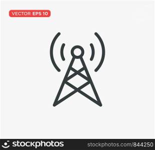 Transmitter Antenna Signal Icon Vector Illustration