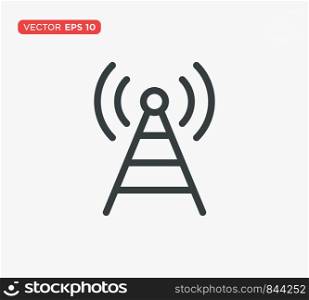 Transmitter Antenna Signal Icon Vector Illustration
