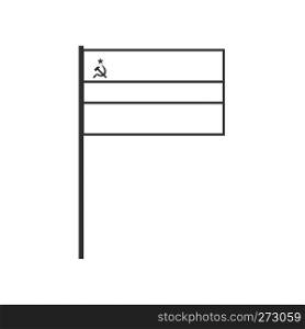 Transnistria flag icon in black outline flat design. Independence day or National day holiday concept.