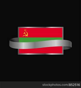 Transnistria flag Ribbon banner design