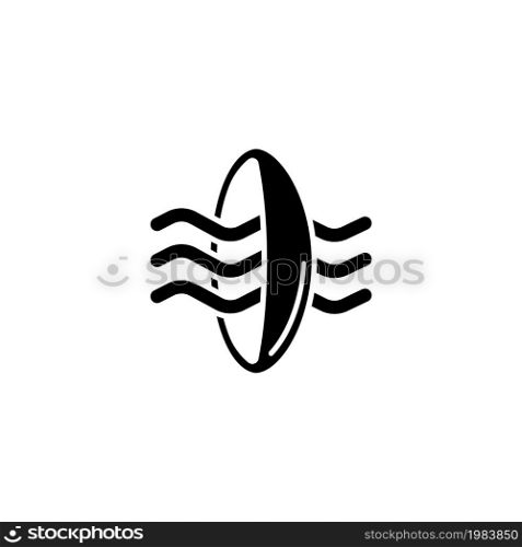 Transparency Contact Lens for Eye. Flat Vector Icon illustration. Simple black symbol on white background. Transparency Contact Lens for Eye sign design template for web and mobile UI element. Transparency Lens Eye Flat Vector Icon