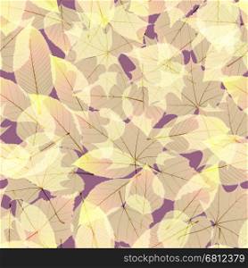 Transparent Autumn Leaves, seamless pattern. plus EPS10 vector file