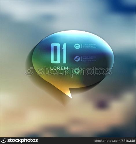 Transparent bubble, Infographics on blur landscape can be used for workflow layout, banner, step up options, number options, web template