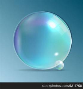 Transparent Bubbles on Dark Blue Background. Vector Illustration EPS10. Transparent Bubbles on Dark Blue Background. Vector Illustration