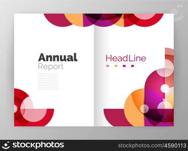 Transparent circle composition on business annual report flyer. Transparent circle composition on business annual report flyer. Vector illustration