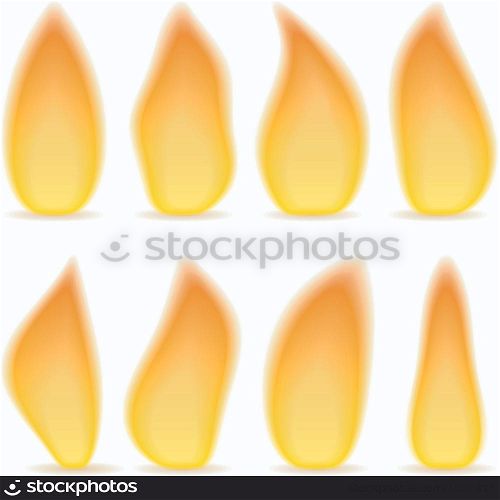 Transparent flame of different shapes