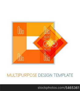 Transparent geometric shaped multipurpose templates. Vector business / technology infographic