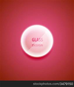 Transparent glass button