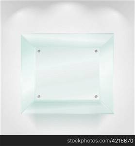 Transparent glass showcase