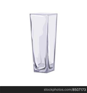 transparent glass vase flower cartoon. transparent glass vase flower sign. isolated symbol vector illustration. transparent glass vase flower cartoon vector illustration