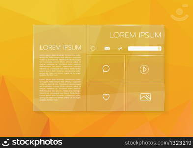 Transparent Graphic Web Design, Low poly background. Website element for your web design