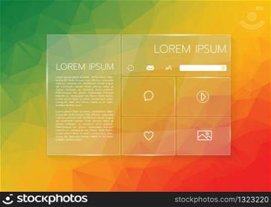 Transparent Graphic Web Design, Low poly background. Website element for your web design