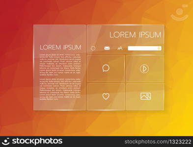 Transparent Graphic Web Design, Low poly background. Website element for your web design