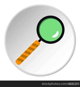 Transparent laboratory reservoirs with liquid icon in flat circle isolated on white vector illustration for web. Transparent laboratory reservoirs with liquid icon