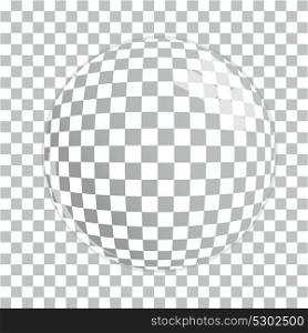 Transparent Magnifying Glass on Gray Background. Vector Illustration. EPS10. Transparent Magnifying Glass on Gray Background.