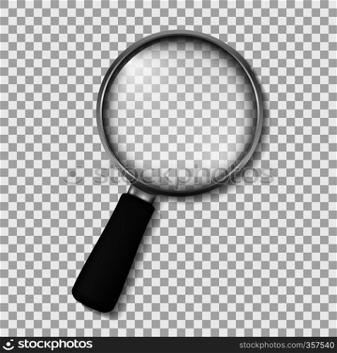 Transparent magnifying glass, vector eps10 illustration. Magnifying Glass