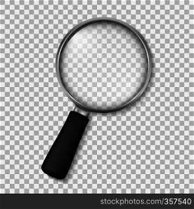 Transparent magnifying glass, vector eps10 illustration. Magnifying Glass