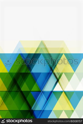 Transparent overlapping triangles on white. Business or technology minimal futuristic template. Transparent overlapping triangles on white. Business or technology minimal futuristic template. Vector illustration