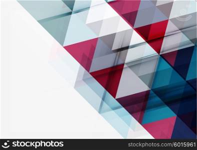 Transparent overlapping triangles on white. Business or technology minimal futuristic template. Transparent overlapping triangles on white. Business or technology minimal futuristic template. Vector illustration