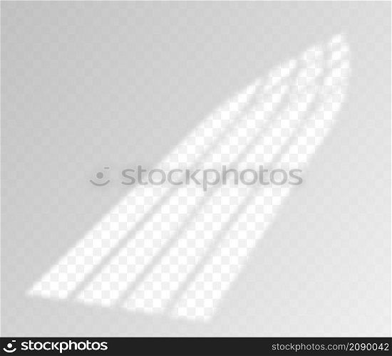Transparent overlay shadow from the church gothic window. Natural light effect from frame on wall or floor. Mockup design. Vector illustration.. Transparent overlay shadow from the church gothic window. Natural light effect from frame on wall or floor. Mockup design. Vector illustration