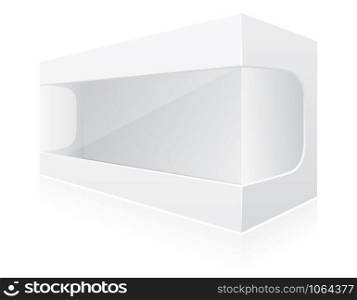 transparent packing box vector illustration isolated on white background