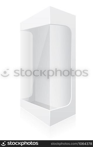 transparent packing box vector illustration isolated on white background