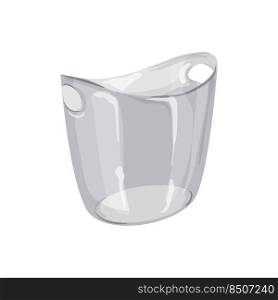transparent plastic bucket container cartoon. transparent plastic bucket container sign. isolated symbol vector illustration. transparent plastic bucket container cartoon vector illustration