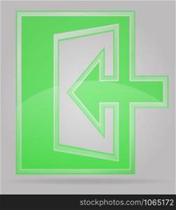 transparent sign exit vector illustration isolated on gray background