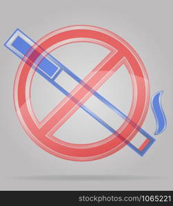 transparent sign no smoking vector illustration isolated on gray background