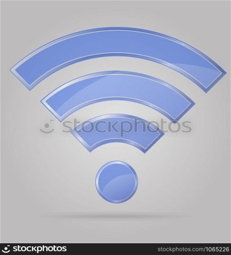 transparent sign wi fi vector illustration isolated on gray background