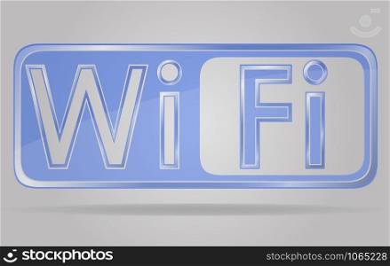 transparent sign wi fi vector illustration isolated on gray background