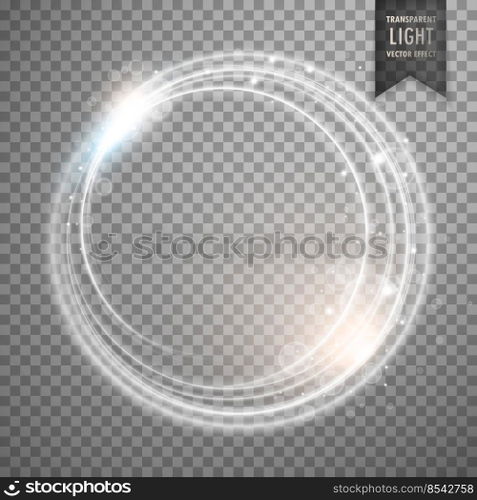 transparent while light effect vector design