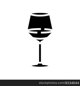 transparent wine glass glyph icon vector. transparent wine glass sign. isolated symbol illustration. transparent wine glass glyph icon vector illustration