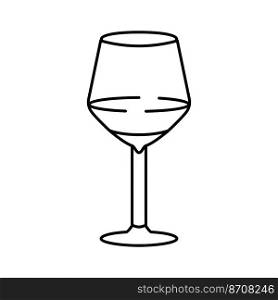 transparent wine glass line icon vector. transparent wine glass sign. isolated contour symbol black illustration. transparent wine glass line icon vector illustration