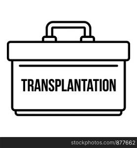 Transplantation box icon. Outline transplantation box vector icon for web design isolated on white background. Transplantation box icon, outline style