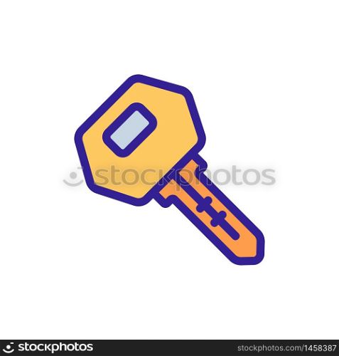 transponder key icon vector. transponder key sign. color symbol illustration. transponder key icon vector outline illustration