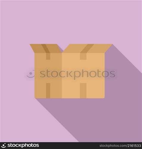 Transport box icon flat vector. Delivery package. Paper parcel. Transport box icon flat vector. Delivery package