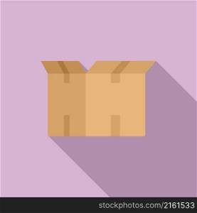 Transport box icon flat vector. Delivery package. Paper parcel. Transport box icon flat vector. Delivery package