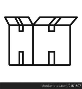 Transport box icon outline vector. Delivery package. Paper parcel. Transport box icon outline vector. Delivery package