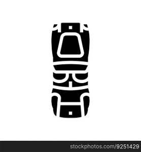 transport car top view glyph icon vector. transport car top view sign. isolated symbol illustration. transport car top view glyph icon vector illustration